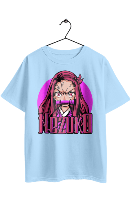 Футболка оверсайз з принтом "Винищувач Демонів Незуко". Demon slayer, kimetsu no yaiba, nezuko, аніме, винищувач демонів, манга, незуко, серіал. 2070702