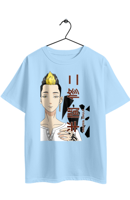 Футболка оверсайз с принтом Токийские мстители Ханма. Tokyo revengers, аниме, манга, сериал, токийская свастика, токийские мстители, ханма. 2070702