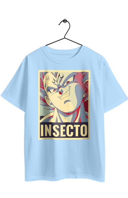 Oversized t-shirt with prints Dragon Ball Vegeta. Anime, dragon ball, goku, manga, tv series, vegeta. 2070702