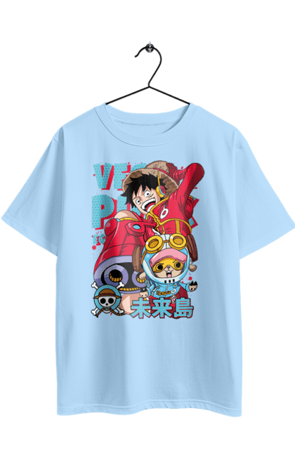 Футболка оверсайз з принтом "Ван Піс Луффі". Luffy, one piece, аніме, ван піс, великий куш, луффі, манга, монки де луффі, пірати. 2070702