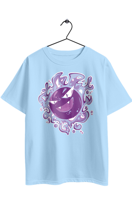 Футболка оверсайз з принтом "Покемон Гастлі". Gastly, nintendo, pokémon go, аніме, гастлі, ігри, покемон. 2070702