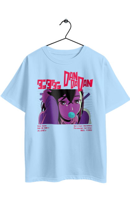 Oversized t-shirt with prints Dandadan Momo Ayase. Anime, ayase, dandadan, manga, momo, momo ayase. 2070702