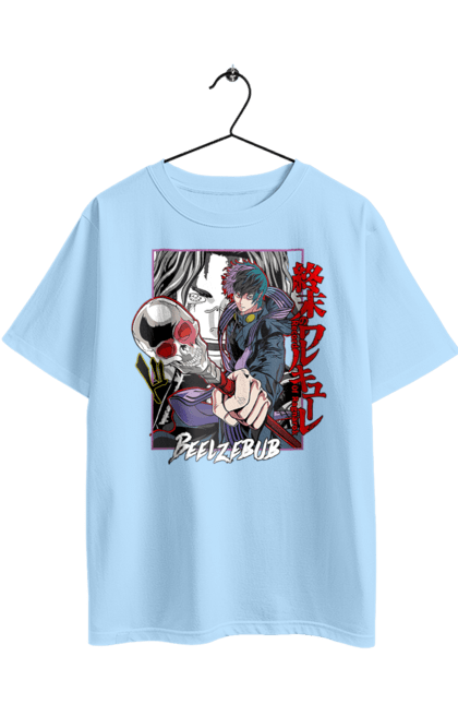 Футболка оверсайз з принтом "Повість про кінець світу Вельзевул". Anime, beelzebub, manga, record of ragnarok, аніме, вельзевул, комікс, манга. 2070702