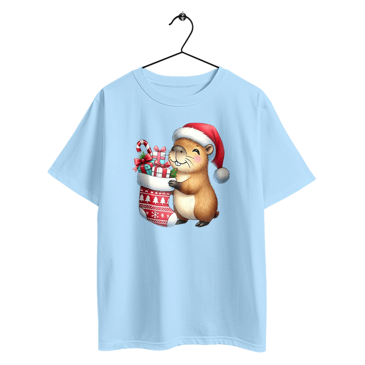 Рождественская капибара с подарком