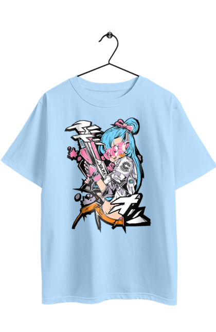 Oversized t-shirt with prints Dragon Ball Bulma. Anime, bulma, dragon ball, goku, manga, tv series, vegeta. 2070702