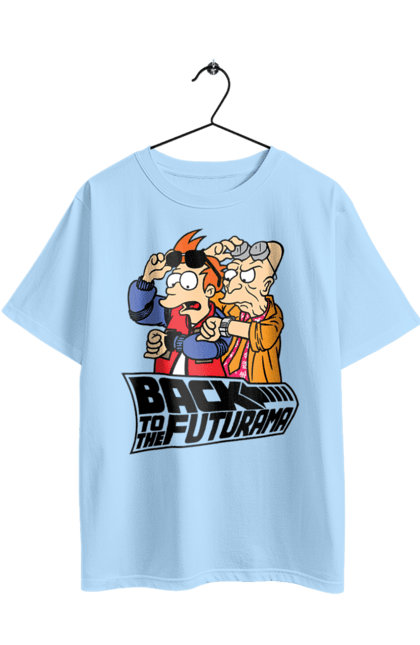 Oversized t-shirt with prints Futurama. Animated series, comedy, fry, futurama, hubert farnsworth, hubert farnsworth, professor, satire. 2070702
