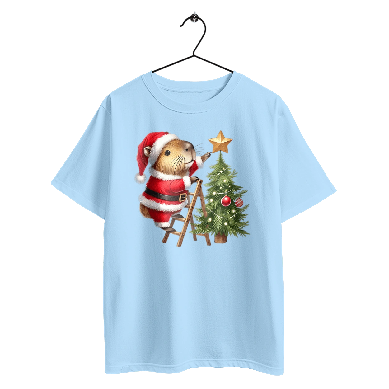 Christmas Capybara with a Tree