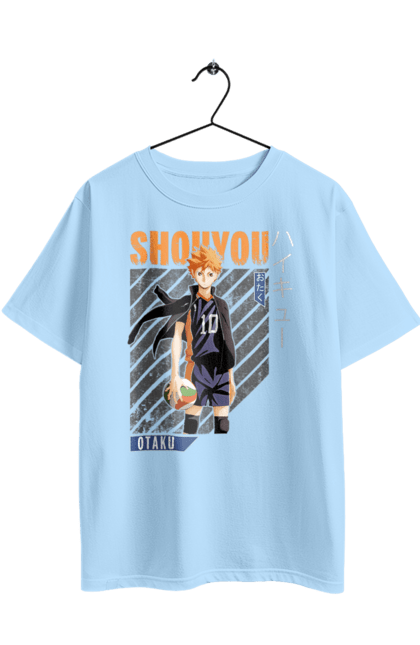 Футболка оверсайз з принтом "Волейбол!! Хіната". Anime, haikyu, hinata, manga, shoyo hinata, аніме, волейбол, манга, хіната, шьо хіната. 2070702