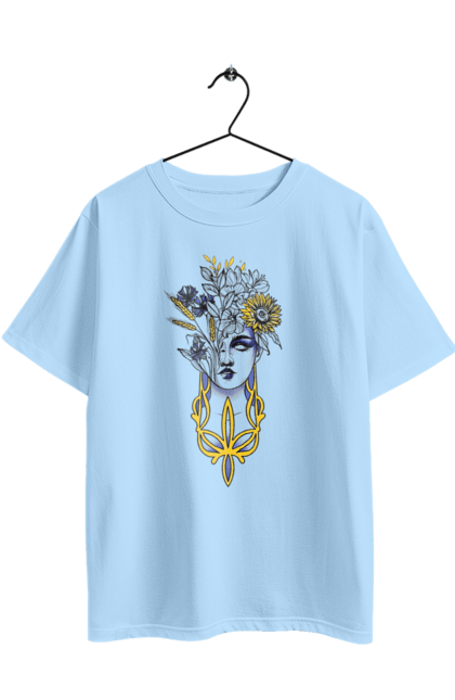 Футболка оверсайз з принтом "Українка". Жінка, соняшник, українка. 2070702