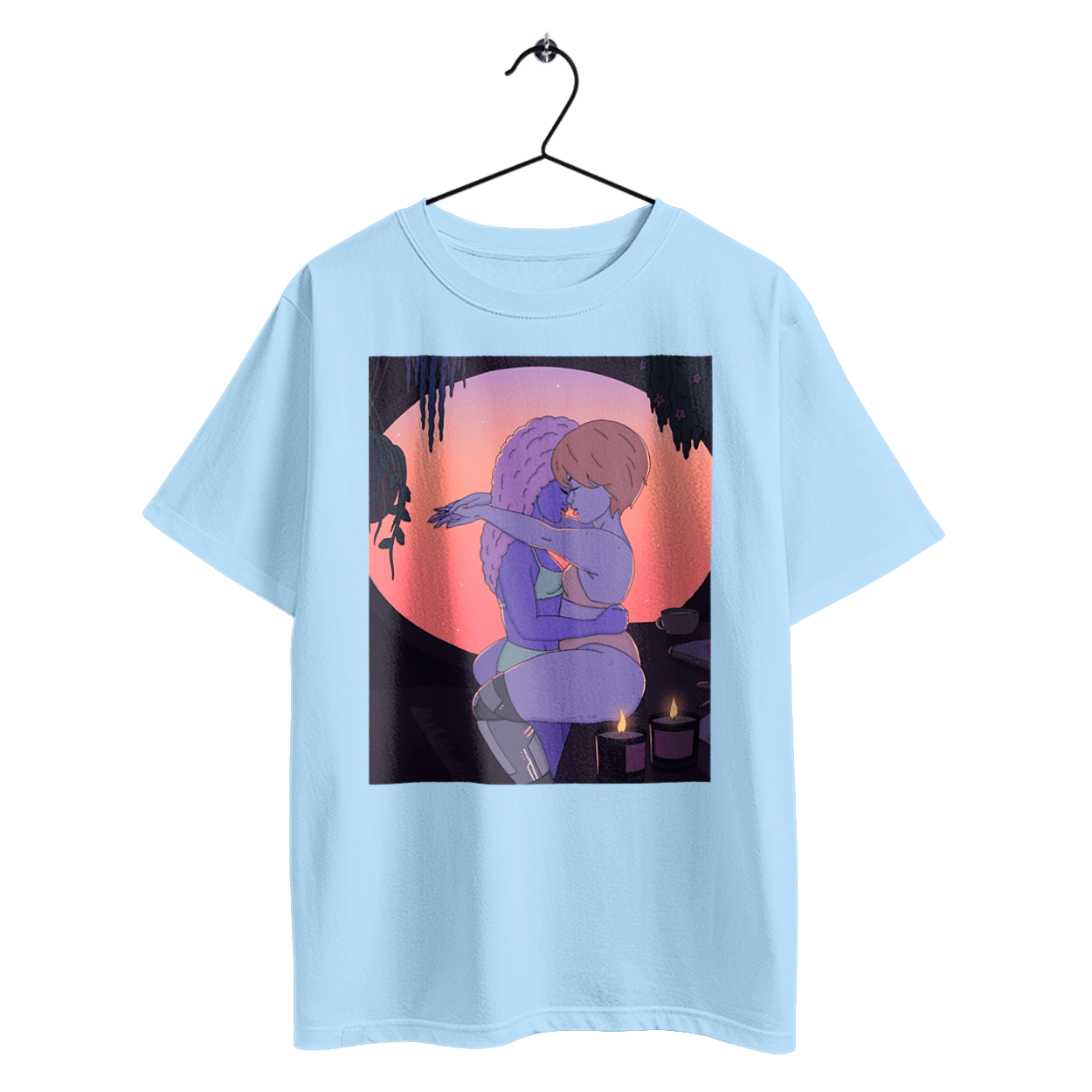 Purple Girls Hugging