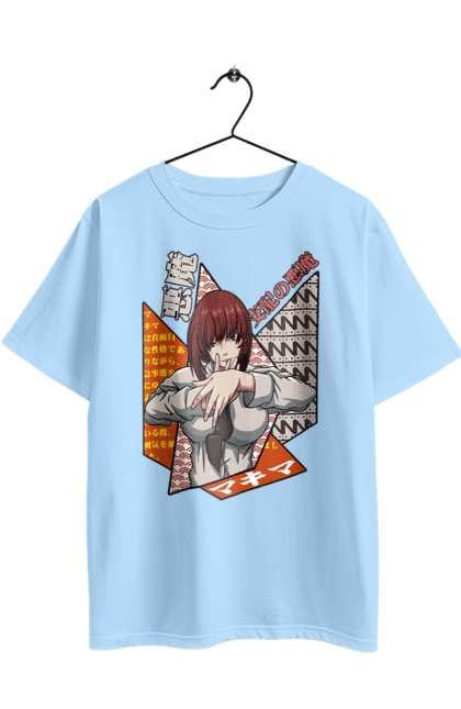 Футболка оверсайз з принтом "Людина Бензопила Макіма". Anime, chainsaw man, makima, manga, аніме, людина-бензопила, макіма, манга. 2070702