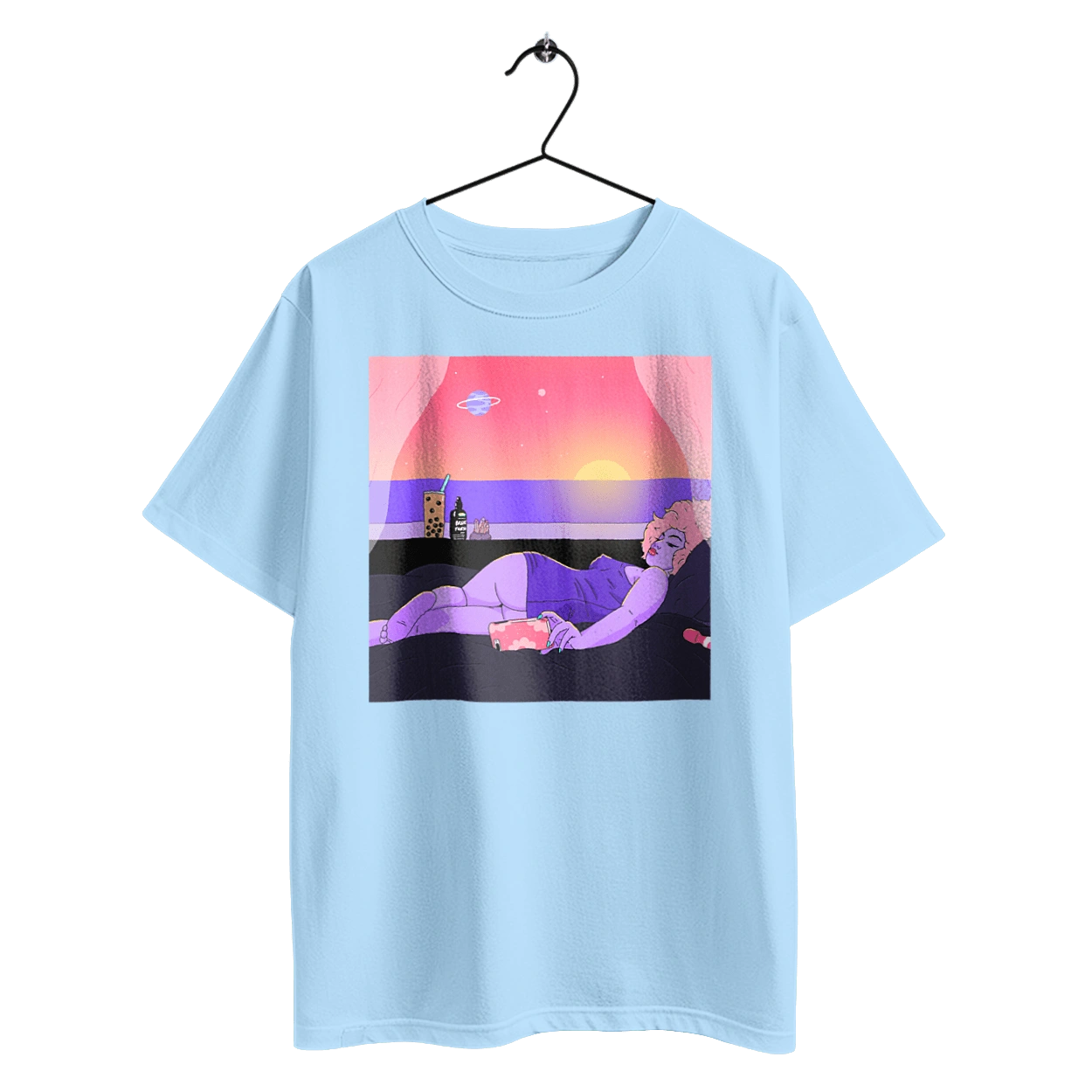 Purple Girl On Vacation