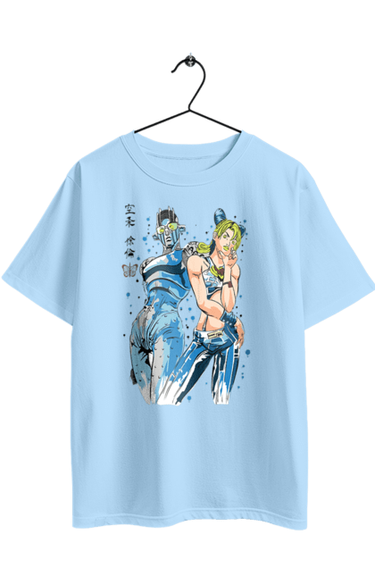 Футболка оверсайз з принтом "ДжоДжо Джолін Кудзе". Jojo, jojo’s bizarre adventure, jolyne cujoh, аніме, джоджо, джолін кудзе, манга, неймовірні пригоди джоджо. 2070702