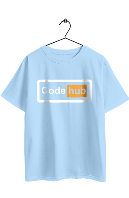 Футболка оверсайз з принтом "Код хаб". Айті, айтішник, для айтішника, для програміста, код хаб, подарунок айтішнику, подарунок програмісту, програміст, розробник. 2070702