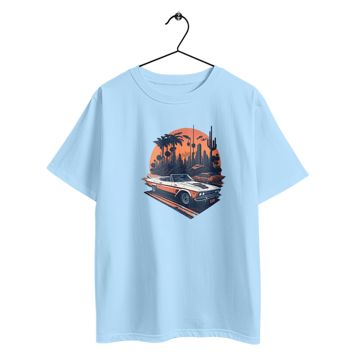 Beautiful car at sunset