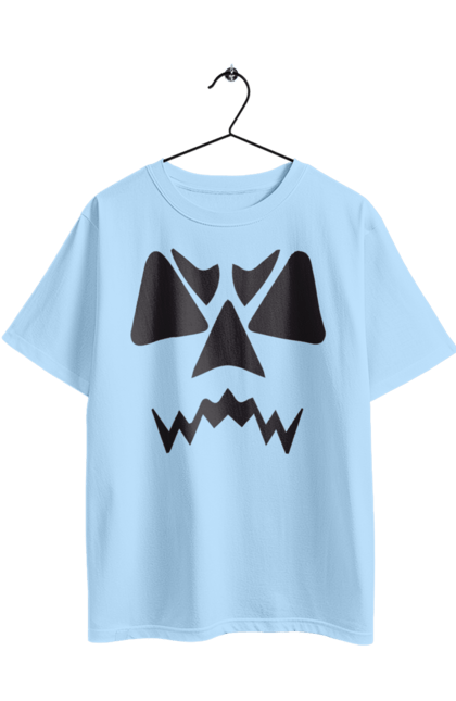 Oversized t-shirt with prints Halloween pumpkin face. Costume, halloween, holiday, october, october 31, pumpkin, scary, sweets, trick or treat. 2070702