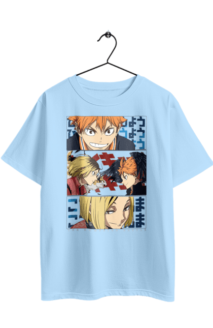 Футболка оверсайз з принтом "Волейбол!! Хіната та Кенма". Haikyu, hinata, kenma, shoyo hinata, аніме, волейбол, кенма, манга, хіната, шьо хіната. 2070702