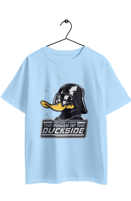 Футболка оверсайз з принтом "Дак Вейдер". Dark side, darth vader, star wars, дарт вейдер, зоряні війни, качині історії, качка, темна сторона. 2070702