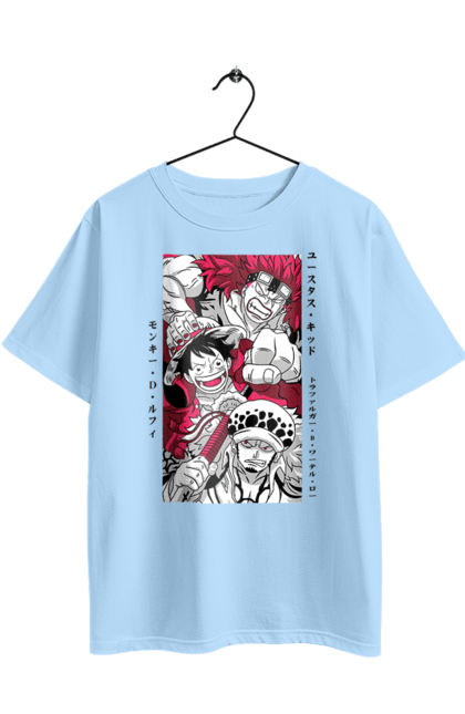 Футболка оверсайз з принтом "Ван Піс Луффі". Luffy, one piece, аніме, ван піс, великий куш, луффі, манга, монки де луффі, пірати. 2070702