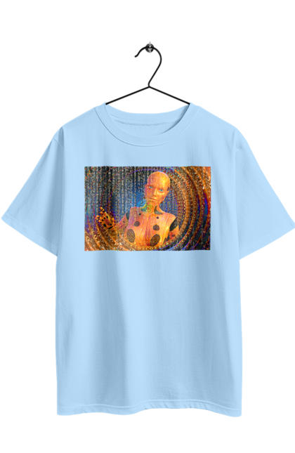 Футболка оверсайз з принтом "Штучний інтелект". Айті, айтішник, гик, жінка, знання, інженер, інтелект, кібер, кібернетика, кіборг, код, комп, комп`ютерник, кристал, машинне навчання, мікросхема, мозок, портрет, програміст, професіонал, професія, розробник, розум, хакер, чіп, штучний інтелект, штучний розум. 2070702