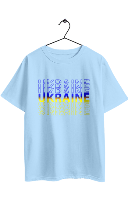 Oversized t-shirt with prints Ukraine. Emblem, flag, independence, ukraine. 2070702