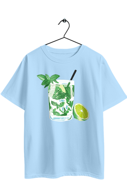 Футболка оверсайз з принтом "Напій Мохіто І Лимон". Лимон, мохіто, напій. 2070702