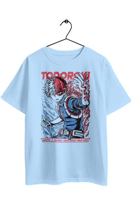 Футболка оверсайз з принтом "Моя геройська академія Шьото Тодорокі". My hero academia, shoto todoroki, todoroki, академія юей, аніме, манга, моя геройська академія, тодорокі, шьото, шьото тодорокі. 2070702