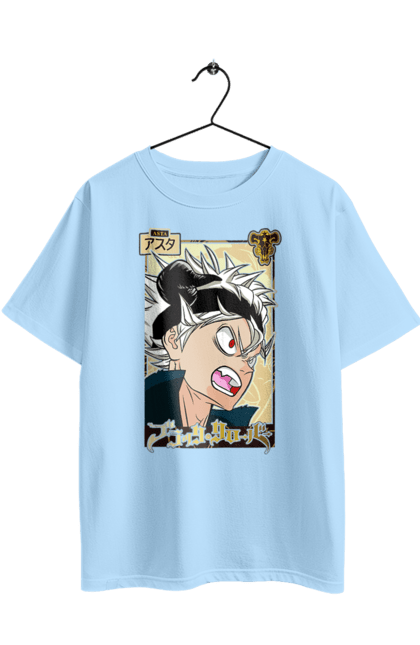 Oversized t-shirt with prints Black Clover Asta. Anime, asta, black clover, manga, wizard king. 2070702