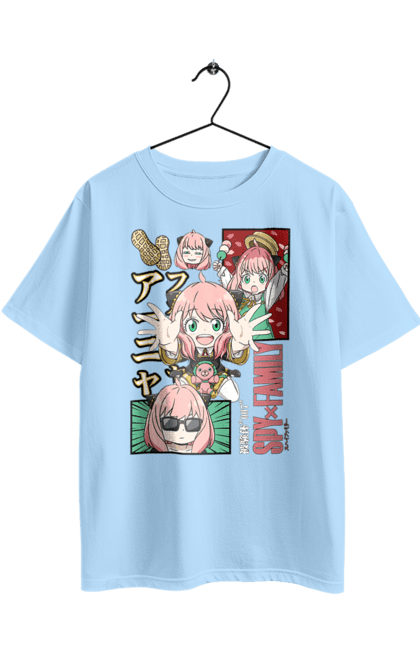 Oversized t-shirt with prints Spy x Family Anya. Anime, anya, loid, manga, spy x family, yor. 2070702