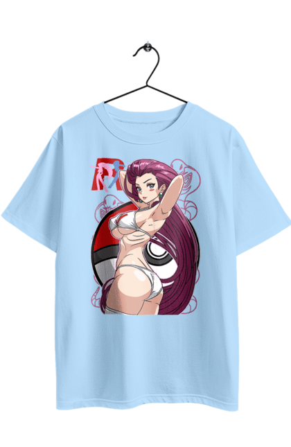 Футболка оверсайз з принтом "Покемон Джессі". Jessie, nintendo, pokémon go, team rocket, аніме, джессі, ігри, команда р, команда ракета, покемон. 2070702