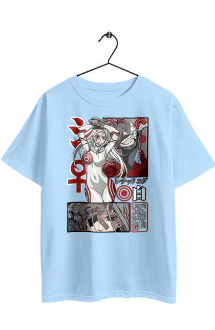 Футболка оверсайз з принтом "Deadman Wonderland Сіро". Deadman wonderland, shiro, аніме, в`язниця, карнавал мертвечини, країна чудес смертників, манга, сиро, сіро, шіро. 2070702