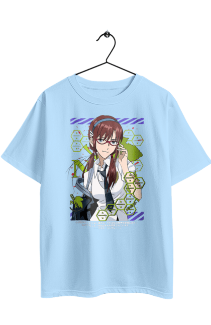 Футболка оверсайз з принтом "Євангеліон Марі". Evangelion, mari, mari makinami illustrious, neon genesis evangelion, аніме, єва-02, єва-05, євангеліон, марі, янгол. 2070702