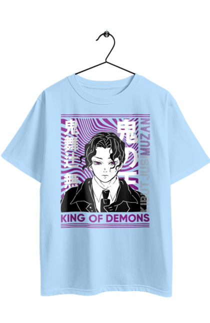 Футболка оверсайз з принтом "Винищувач Демонів Музан". Demon slayer, kimetsu no yaiba, muzan, аніме, винищувач демонів, вища луна, дванадцять лун, демон, манга, музан. 2070702