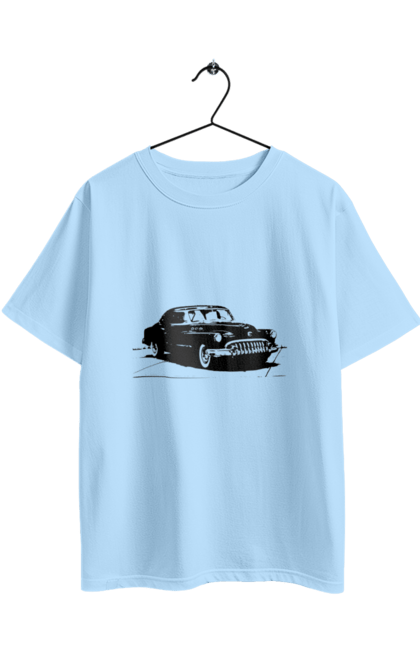 Oversized t-shirt with prints Auto.6. Auto, black and white, graphics, picture, retro car. 2070702