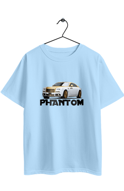 Футболка оверсайз с принтом Роллс ройс. Auto, car, luxury class, phantom, rolls royce, sedan. 2070702