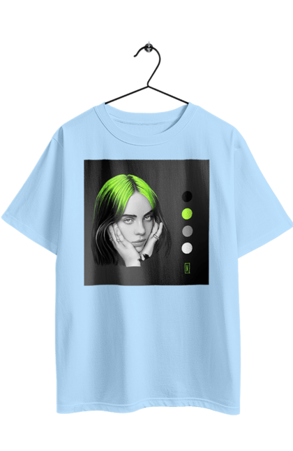 Oversized t-shirt with prints Billie Eilish. Billie, billie eilish, eilish. 2070702