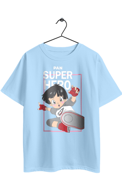 Oversized t-shirt with prints Dragon Ball Super Pan. Anime, dragon ball, dragon ball super, dragon ball: super, dragonball super hero, lady, pan. 2070702