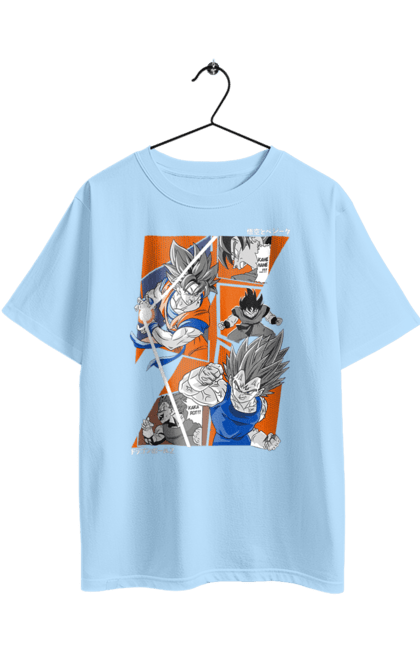 Футболка оверсайз з принтом "Перли дракона". Anime, dragon ball, goku, manga, vegeta, аніме, вегета, гоку, манга, перли дракона. 2070702