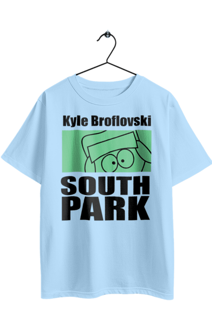 Oversized t-shirt with prints South Park Kyle. Cartoon series, kyle, kyle broflovski, south park. 2070702
