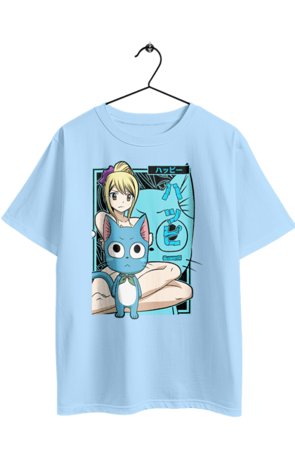 Футболка оверсайз з принтом "Хвіст Феї Люсі Хартфілія". Fairy tail, happy, lucy heartfilia, аніме, люсі, люсі хартфілія, манга, хвіст феї, хеппі. 2070702