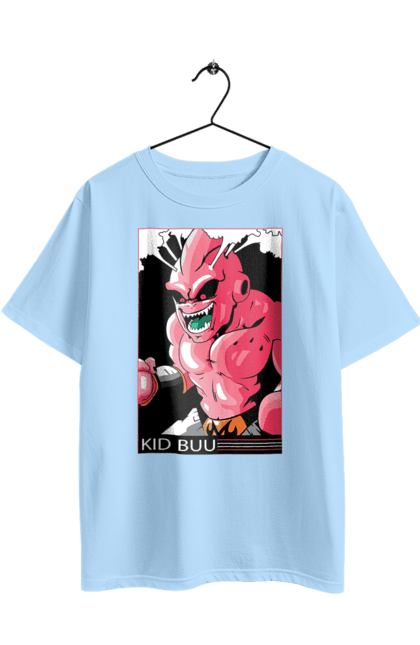 Oversized t-shirt with prints Dragon Ball Majin Buu. Anime, antagonist, dragon ball, majin buu, manga, tv series. 2070702