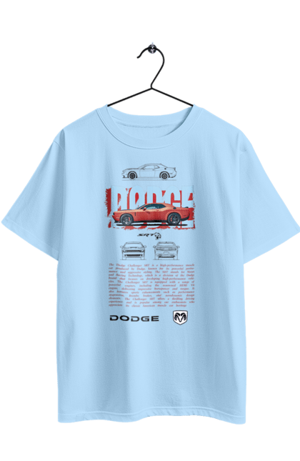 Oversized t-shirt with prints Dodge. Automobile, car, challenger, chrysler, dodge, race. 2070702