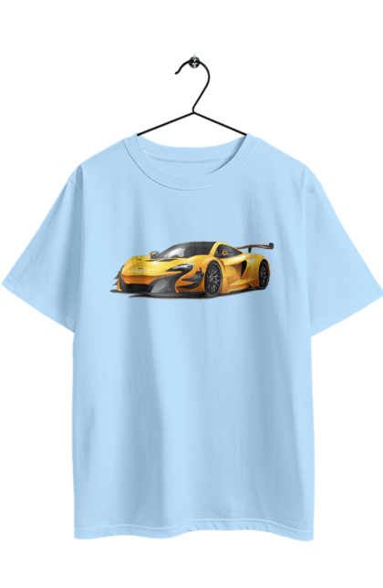 Oversized t-shirt with prints Sports car. Car, sport, sports car, yellow car, yellow sports car. 2070702