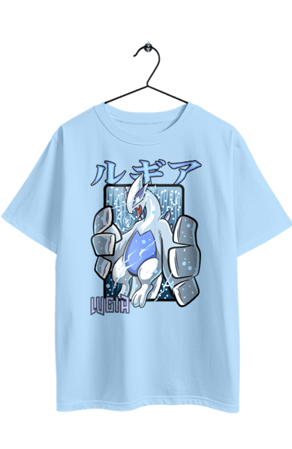 Футболка оверсайз з принтом "Покемон Лугія". Lugia, nintendo, pokémon go, аніме, ігри, лугія, покемон. 2070702