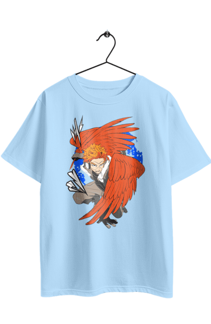 Футболка оверсайз з принтом "Моя академія героїв Яструб". Hawks, keigo takami, my hero academia, академія юей, аніме, кейго такамі, манга, моя геройська академія, яструб. 2070702