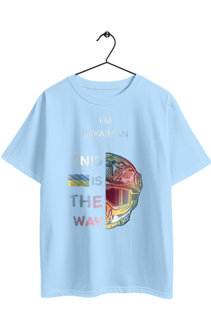 Футболка оверсайз з принтом "Я українець це шлях колорфул". Зсу, мандалоріан, символ україни зсу, солдат зсу, україна, українець це шлях, це шлях, я українець. 2070702