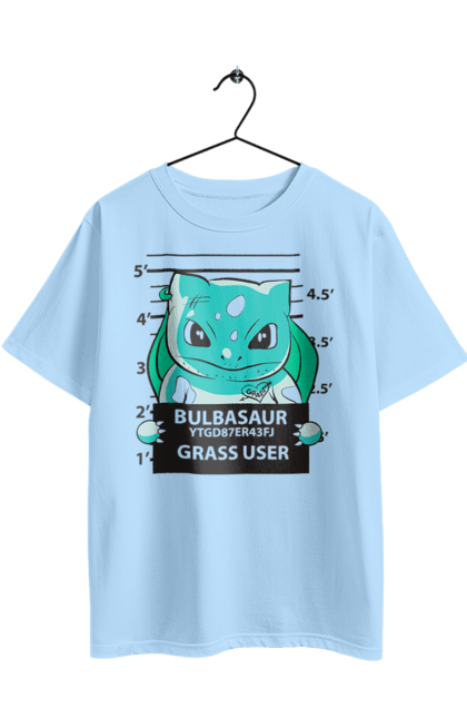 Футболка оверсайз з принтом "Покемон Бульбазавр". Bulbasaur, nintendo, pokémon go, аніме, бульбазавр, ігри, покемон. 2070702