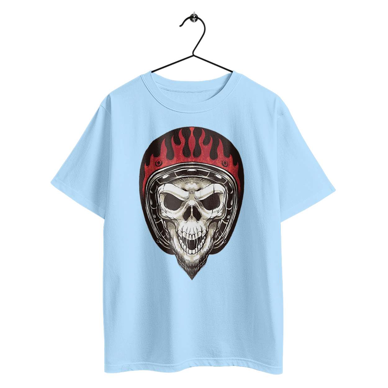 Череп в мотошлеме