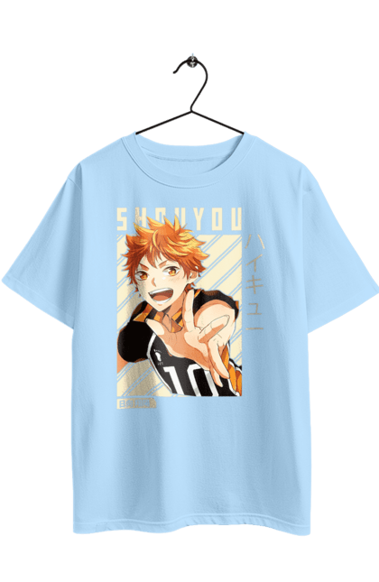 Футболка оверсайз з принтом "Волейбол!! Хіната". Anime, haikyu, hinata, manga, shoyo hinata, аніме, волейбол, манга, хіната, шьо хіната. 2070702