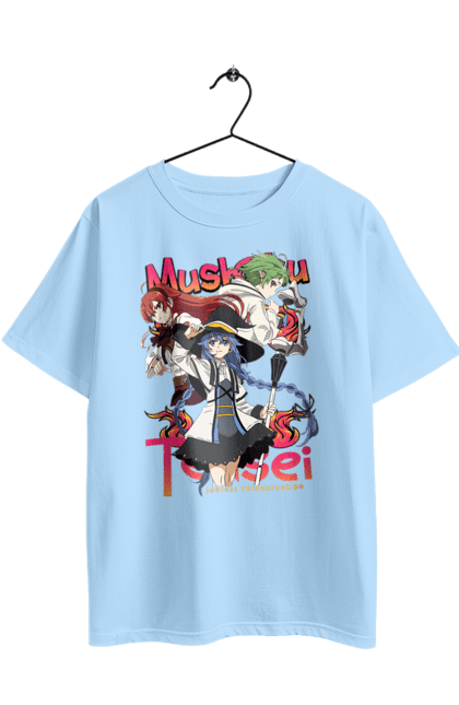 Футболка оверсайз с принтом Реинкарнация безработного. Jobless reincarnation, mushoku tensei, аниме, реинкарнация безработного, рокси, сильфи, эрис. 2070702